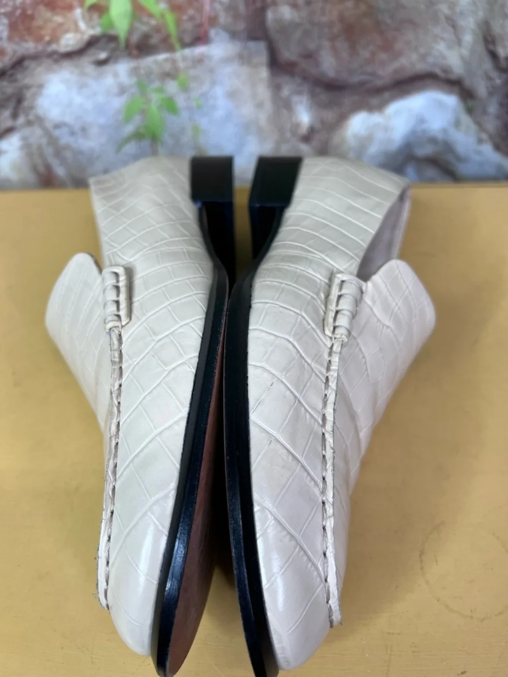 VINCE Bone Leather Croc Embossed Loafers, 9M/40 - Picture 12 of 13